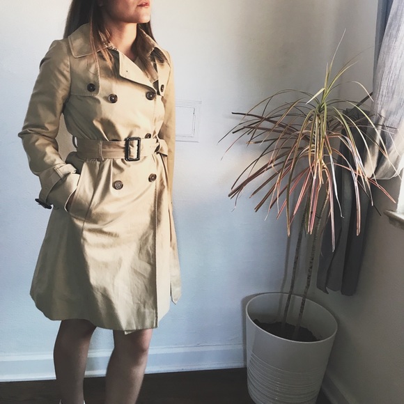 J crew everyday trench size 0 beige classic - Picture 7 of 8